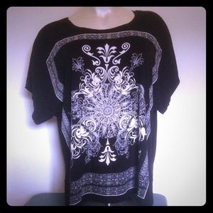 Gorgeous soft drapey tunic w/ sparkles! Plus size