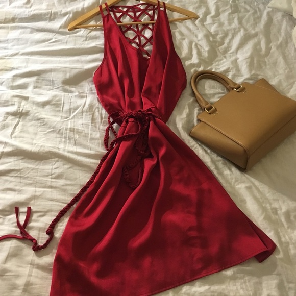 Red dress, holiday dress - Picture 2 of 4