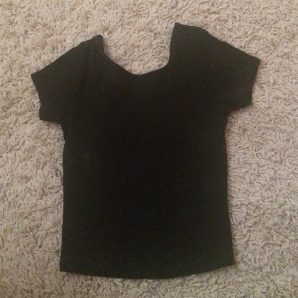 Tight black crop top