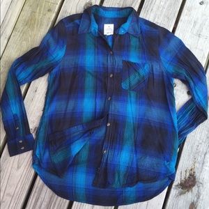 AEO Plaid Popover Shirt