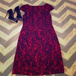 Black and Red Lace Dress