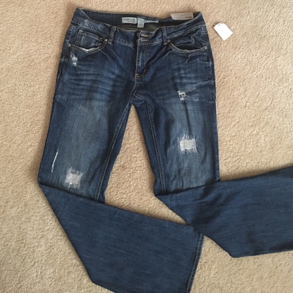 Low Rise Flare Blue Jeans