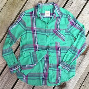 AEO Plaid Popover Shirt