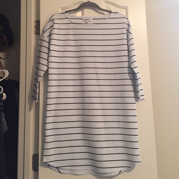 BB Dakota Navy and White Striped Dress