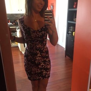 Floral body con dress WHBM