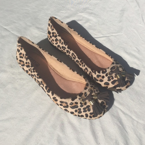 HOLD- NWOT Sperry Topsider Cheetah Flats