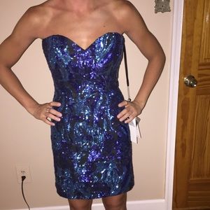 strapless cocktail dress