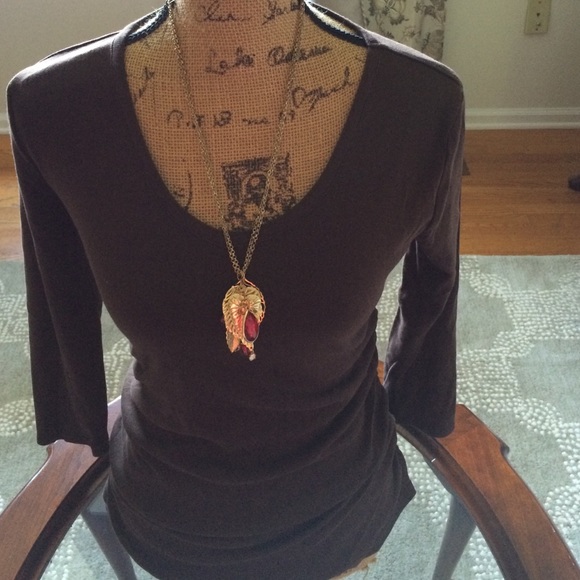 Brown Maternity Top
