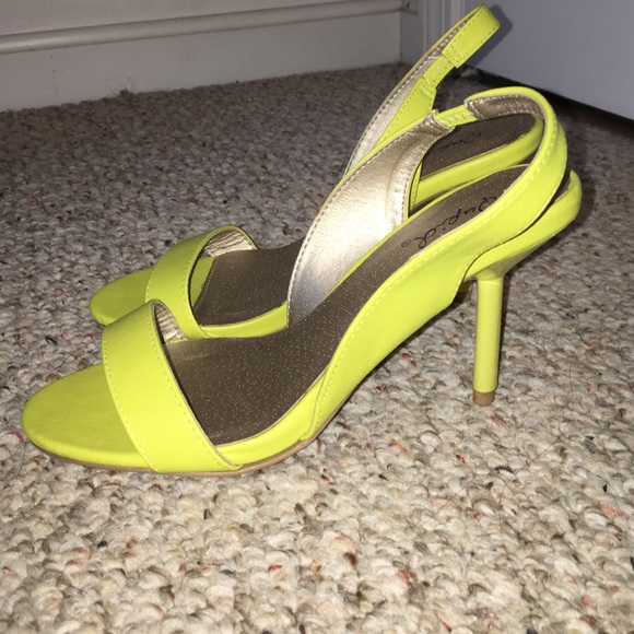 Bright green heels