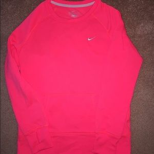 Hot pink nike sweatshirt