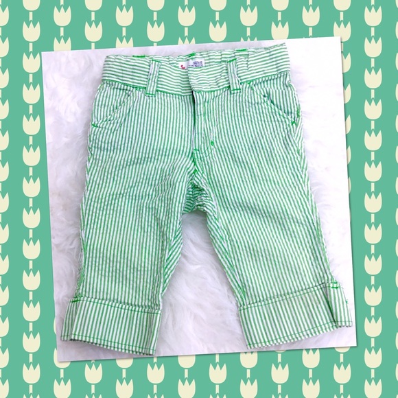 Old Navy Green Stripes Capri Pants. Size 2T.