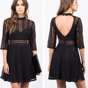 Black Mock Lace Dress