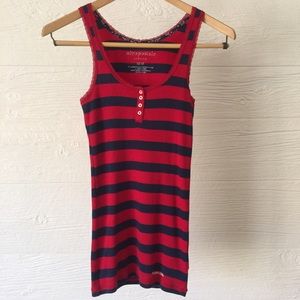 Aéropostale Stretch Red and Blue Tank Top