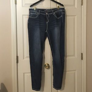 Wax skinny fit jeans