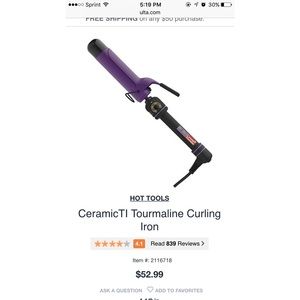 CeramicTI Tourmaline Curling Iron