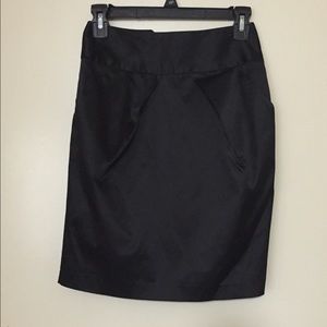 Satin pleated skirt