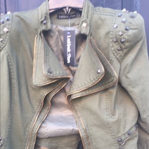 Olive studded blazer/jacket