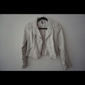 White leather jacket