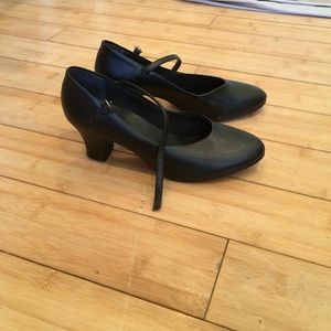 Black character shoes