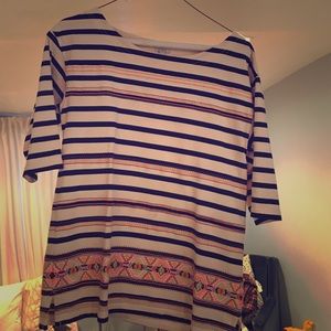 J.Crew striped embroidered shirt