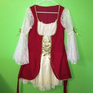 Women's Medium Pirate Costume with Matching Hat