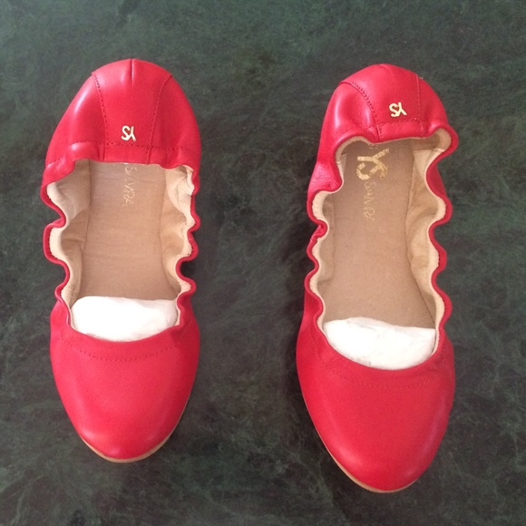 Red Yosi Samra ballet flats