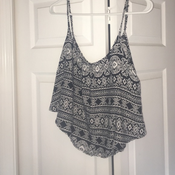 Black and white crop top