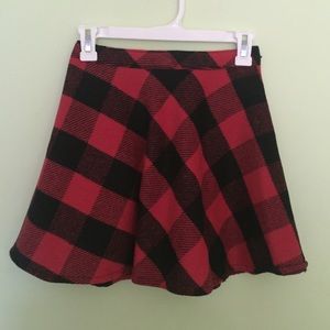 Red and Black Circle Skirt