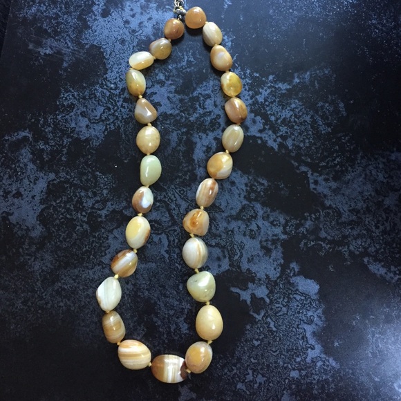 Beautiful marble kind of stones necklace