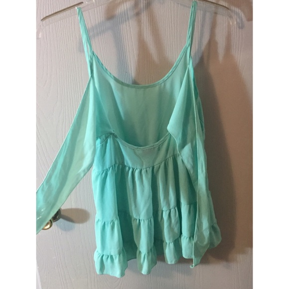 Blue/Green Tank w Bow in Back - Picture 3 of 3