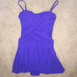 Blue one piece swimsuit