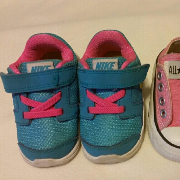 Two pair baby girl shoes Converse and Nike