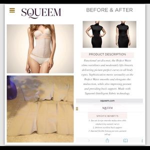 SQUEEM waist trainer. Size small