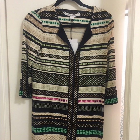 Diane von Furstenberg NWT silk shift dress 2 $398 - Picture 2 of 4