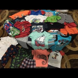 A bundle of boys shirts, shorts,PJs and underwear