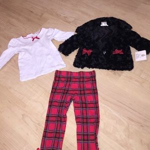 3 piece outfit girls jacket set