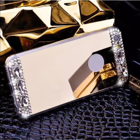 Accessories - Mirrored Bejeweled Iphone Case
