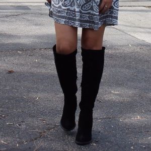 Zara Knee High Suede Boots
