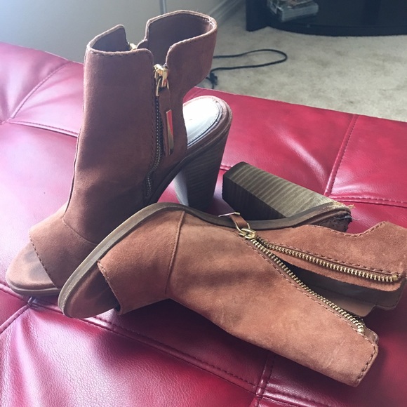 Xanderr Peep-Toe Booties