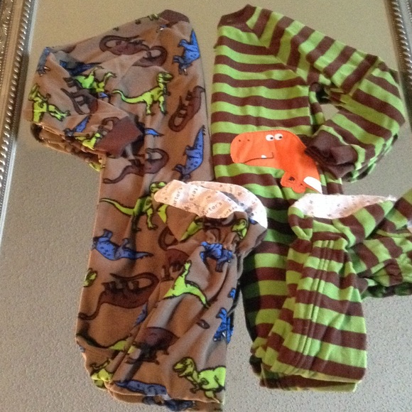 Carters Other - Dinosaur footed pj set