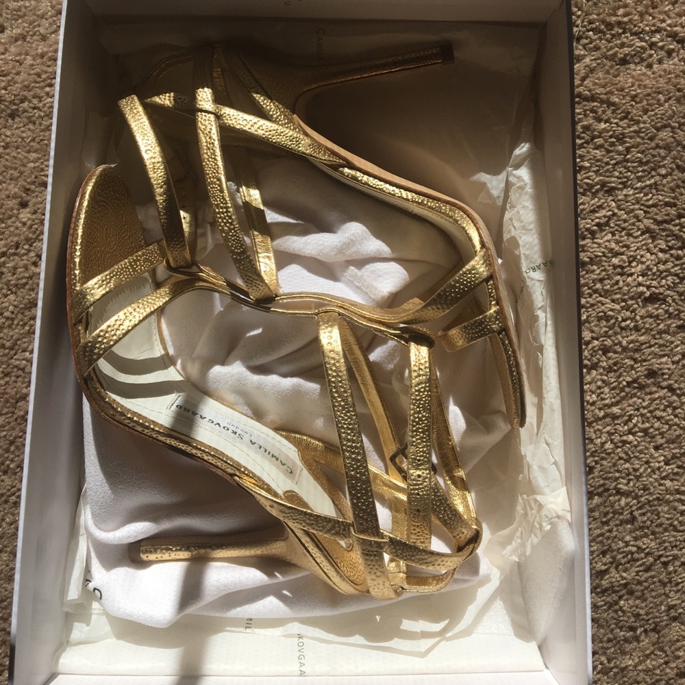 Gold Camilla Skovgaard high heels
