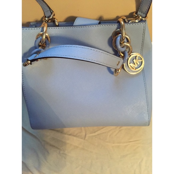 🎉 NWOT MK Light Blue Cynthia Saffiano Bag - Picture 2 of 4