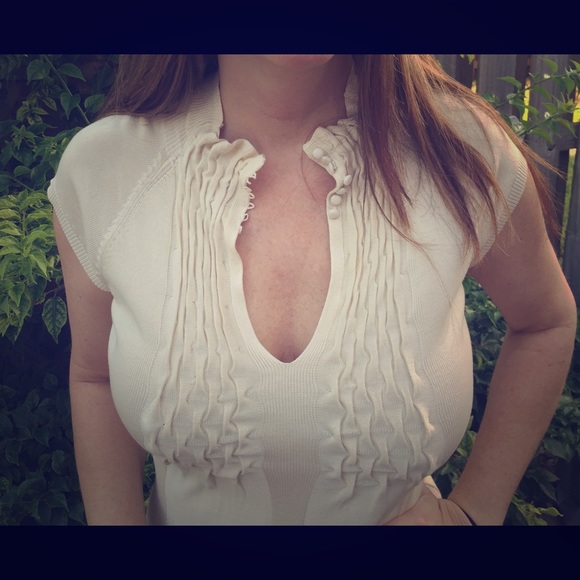 Armani exchange cream colored dress