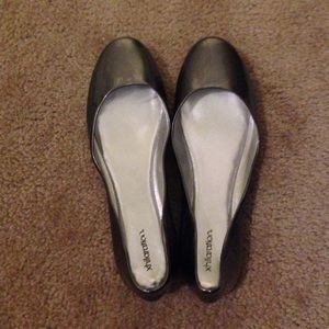 Metallic silver flats