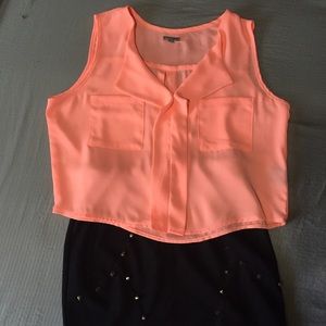 Coral crop top