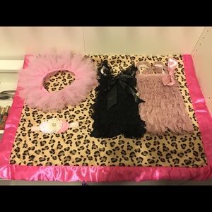 Tutu, headband, lace rompers