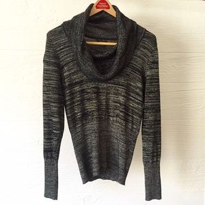 Charcoal Loose Turtleneck Sweater