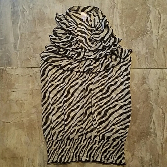 Rue21 Black & White Zebra Top