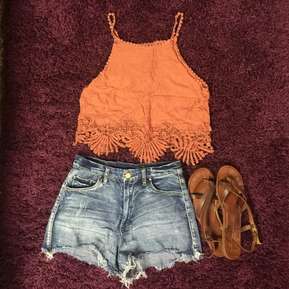 BlankNYC high waisted distressed shorts