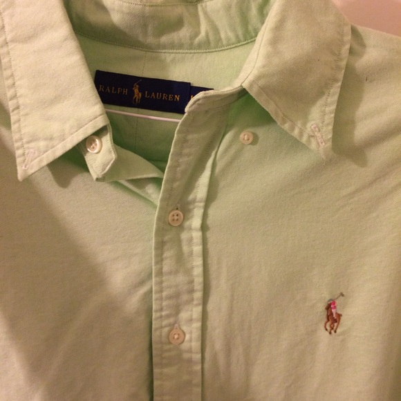 NWOT Polo Light Green Button Up
